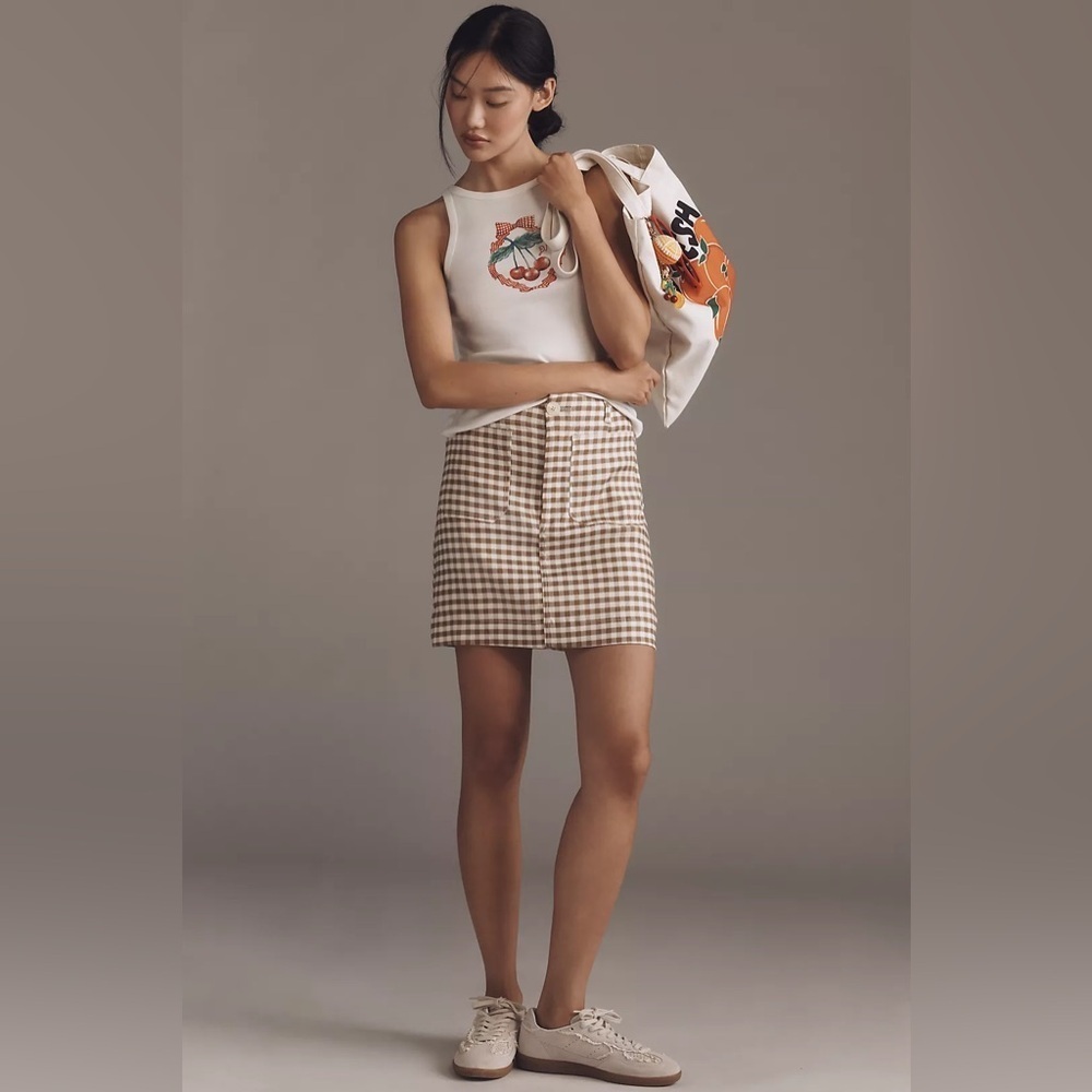 NWT! Anthropologie The Colette Linen Blend Mini Skirt by Maeve 🪅